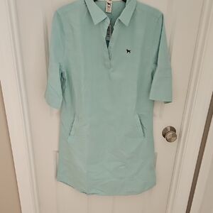 The Black Dog Light Aqua Polo Dress